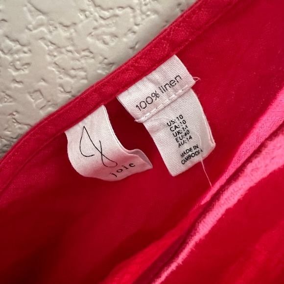 100% linen red dress - Picture 2 of 4